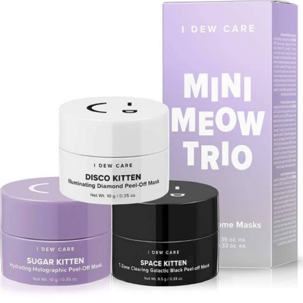 I Dew Care Mini Meow Chrome Masks Trio - Brand New In Box